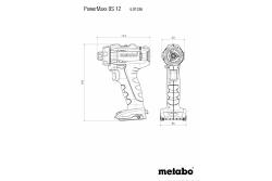 METABO PERCEUSE VISSEUSE SANS FIL POWERMAXX BS12 2AH-12V+ 2 BATTERIES + 1 CHARGEUR - EN COFFRET