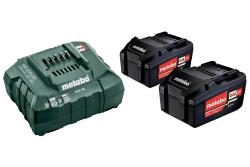 METABO SET 1 CHARGEUR + 2 BATTERIES 4AH - 18V