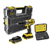 STANLEY PACK SANS FIL PERCEUSE A PERCUSSION + 61 ACCESSOIRES -2AH-18V +2 BATT. + 1 CHARG- EN COFFRET