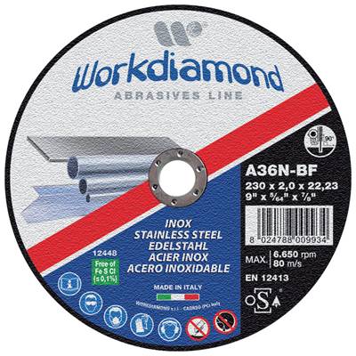 WORKDIAMOND DISQUE A TRONCONNER INOX 230X2,0