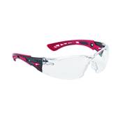 BOLLE PROTECTION LUNETTES RUSH  INCOLORE ROUGE ET NOIRE BI MATIERE