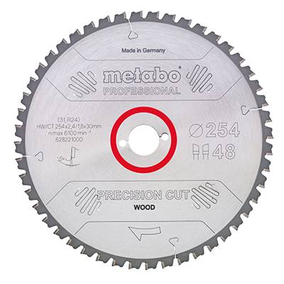 METABO LAME DE SCIE "PRECISION CUT WOOD PROFESSIONAL" 305X30 - Z48WZ 5° NEG