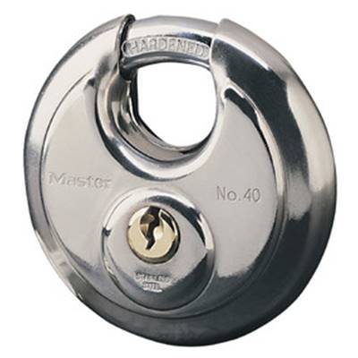 MASTER LOCK CADENAS DISQUE ACIER INOXYDABLE ANSE PROTÉGÉE LARGEUR 70MM