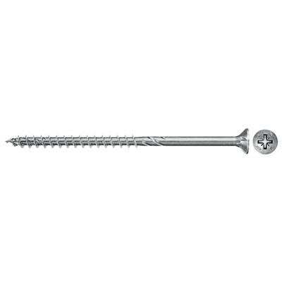 Vis PowerFast FPF II CZF 5,0x40 à Tête fraisée Boîte de 200 zingué blanc empreinte PZ fischer filetage total