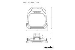 METABO PROJECTEUR DE CHANTIER BSA 18 LED 10000 SANS FIL