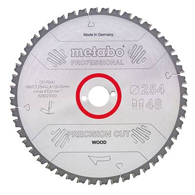 METABO LAME DE SCIE PRECISION CUT WOOD 315X30 Z84 W5° NEG