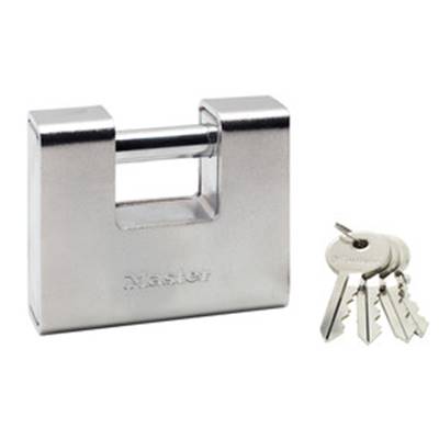 MASTER LOCK CADENAS ACIER CEMENTÉ ARTICULÉ ANSE PROTÉGÉE LARGEUR 90MM