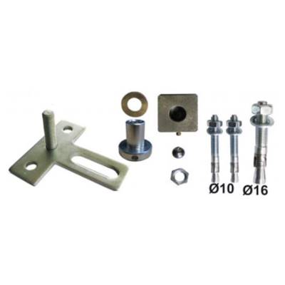 ING FIXATIONS KIT PIVOT DE PORTAIL A CHEVILLER POUR PORTAIL ACIER AVEC SEUIL - TUBE 40