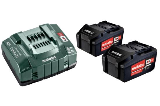 METABO SET 1 CHARGEUR + 2 BATTERIES 5,2AH - 18V