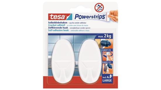 TESA POWERSTRIPS CROCHET LARGE OVAL - BLANC - LOT 2