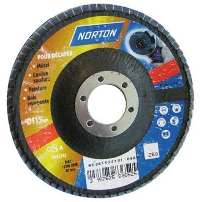 NORTON DISQUE A LAMELLES POUR MEULEUSE D'ANGLE 115X22 GRAIN 60