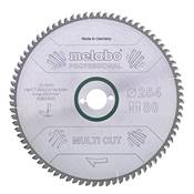 METABO LAME DE SCIE "MULTI CUT PROFESSIONAL" 254X30 - Z80FZ/TZ 5 NEG