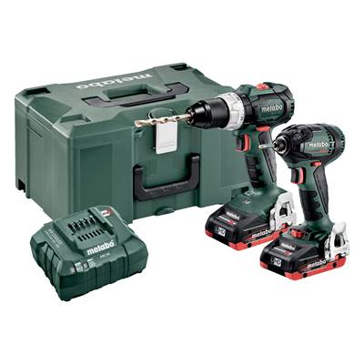 METABO PACK SANS FIL PERCEUSE VISS. BS18LT+ VISS. A CHOC SSD18LTX- 4AH-18V +2 BATT +1 CHARG -COFFRET