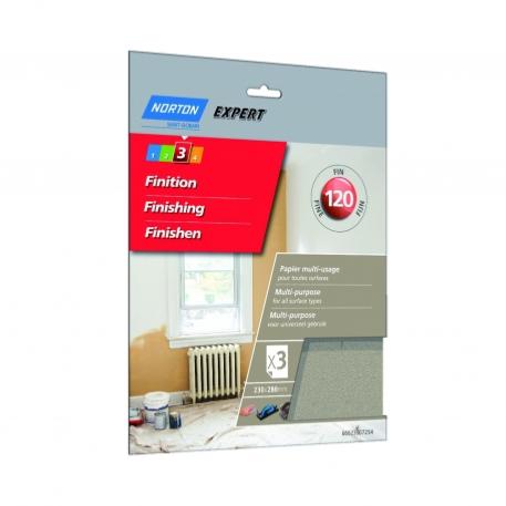 NORTON FEUILLES ABRASIVES EXPERT HANDSANDING 230X280 -  LOT DE 3