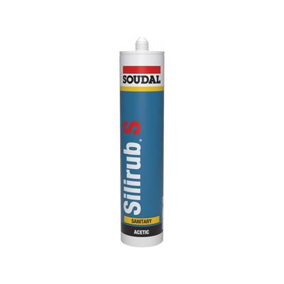 SOUDAL MASTIC SILICONE ACÉTIQUE SANITAIRE SILIRUB S GRIS 300ML