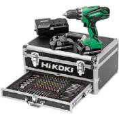 HIKOKI PERCEUSE VISSEUSE SANS FIL KC18DJL - 18V-2,5AH+ 2 BATTERIES + 1 CHARGEUR + 100 ACCESSOIRES- EN COFFRET