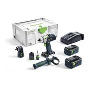 FESTOOL PERCEUSE A PERCUSSION SANS FIL QUADRIVE PDC18/4 - 5,2AH-18V +2 BATT. +1 CHARG.- EN COFFRET