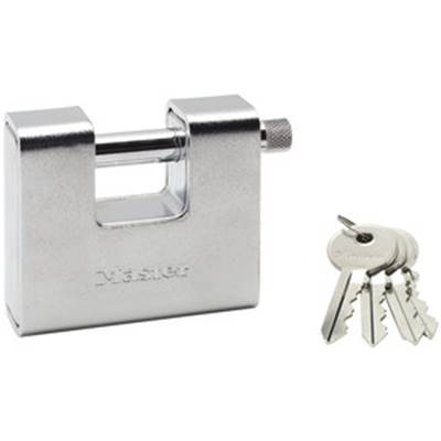 MASTER LOCK CADENAS ACIER CEMENTÉ ARTICULÉ ANSE PROTÉGÉE LARGEUR 80MM