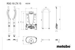 METABO PULVERISATEUR DORSAL SANS FIL RSG18 LTX15 - 18V - SANS CHARGEUR SANS BATTERIE