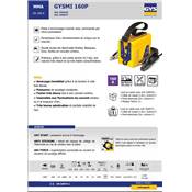 GYS POSTE DE SOUDURE GYSMI 160P - 10 MM D'EPAISSEUR MAX 230V