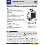 GYS POSTE DE SOUDURE INVERTER PROGYS 200A PFC - 10 MM D'EPAISSEUR MAX -230V