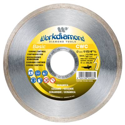 WORKDIAMOND DISQUE DIAMANTE CWC 125 POUR GRES CERAMIQUE JANTE CONTINUE ECO