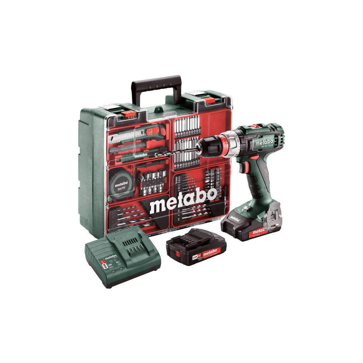 Perceuse Visseuse Sans Fil Metabo BS 18 – Avec Chargeur + 2 Batteries, Sans Coffret